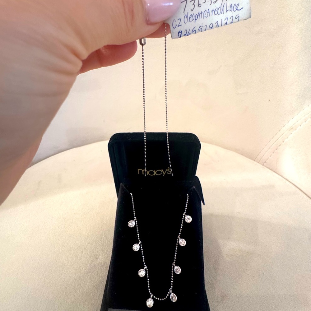 CZ Cleopatra Droplet Necklace